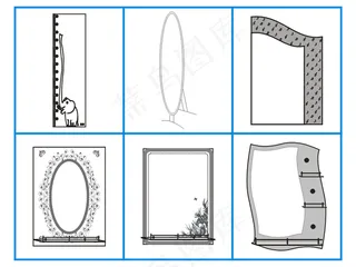 镜子模板图片