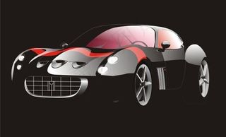 黑色炫酷汽车矢量图