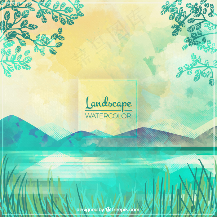 绿色背景矢量图