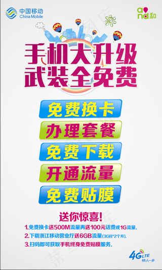 手机移动业务促销活动海报展板