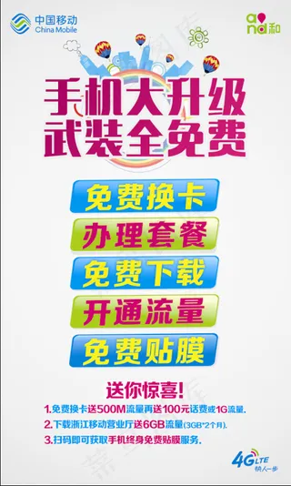 手机移动业务促销活动海报展板