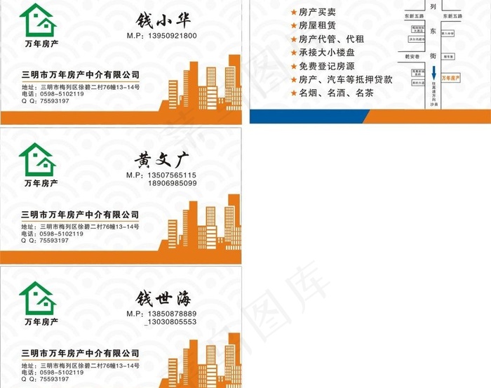 房产名片图片cdr矢量模版下载