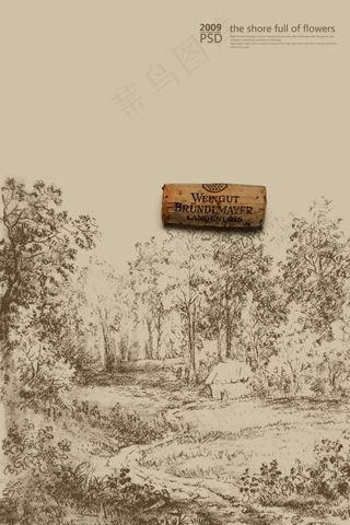 PSD 欧式森林海报素材下载