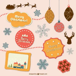 圣诞节标签矢量图素材