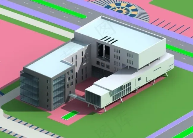 max公共建筑设计模型