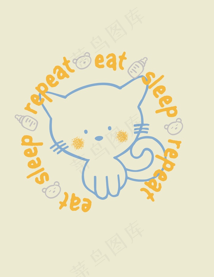 卡通动物图案猫咪