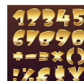 金属质感字体设计矢量图1