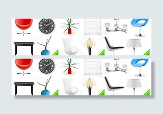时尚家居装饰矢量素材