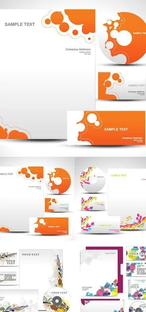 时尚的VI设计模板矢量素材