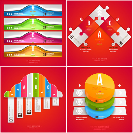 彩色创意banner矢量图 AIai矢量模版下载