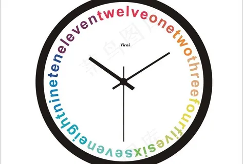 现代创意挂钟钟面设计图片