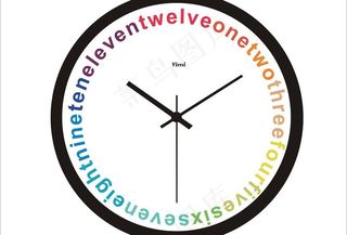 现代创意挂钟钟面设计图片