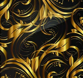 欧式金色花纹图片