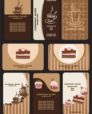 咖啡花纹 咖啡背景 咖啡卡片图片