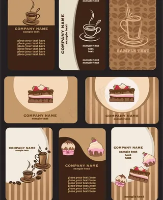 咖啡花纹 咖啡背景 咖啡卡片图片