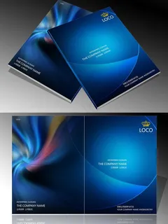 蓝色封面设计模板图片