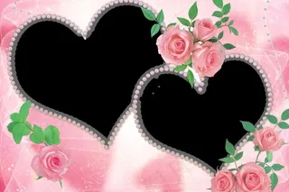 浪漫爱心相框图片