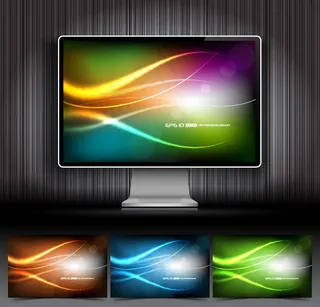 矢量炫彩液晶电视设计