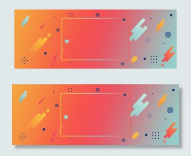 双十一几何渐变黄红绿渐变背景