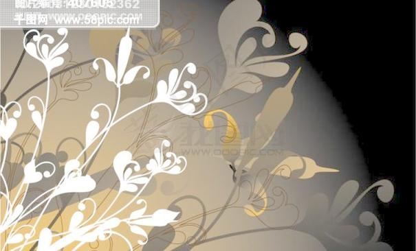 CDR矢量图 花纹 花朵 背景ai矢量模版下载