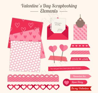 精美情人节剪贴簿