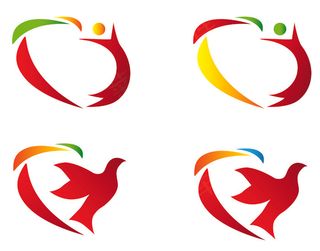 慈善机构标志矢量图 AI