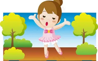 卡通舞蹈女孩图片