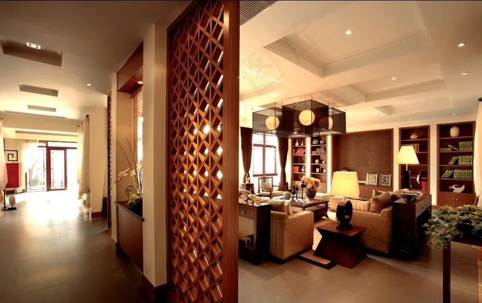 中式风格客厅效果图