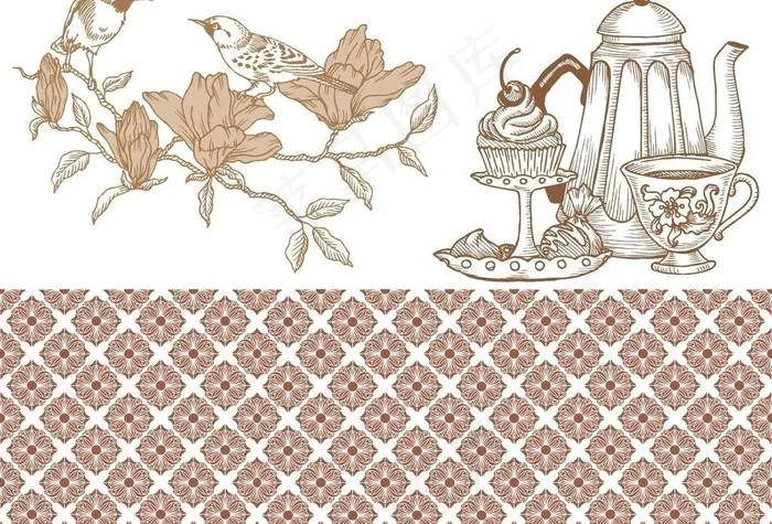 欧式花纹 手绘花纹图片