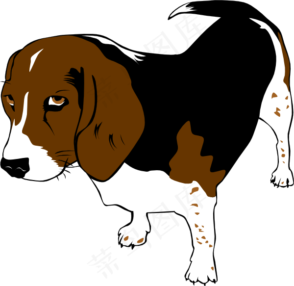 铜Beagle剪贴画