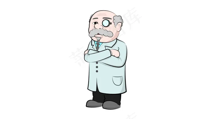 学者教授医生形象矢量图ai矢量模版下载