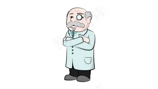 学者教授医生形象矢量图