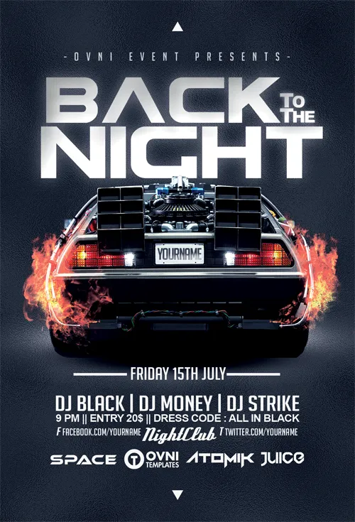 汽车电影宣传太空国外创意海报psd模版下载