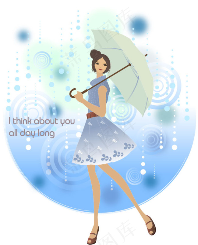 雨伞与女孩