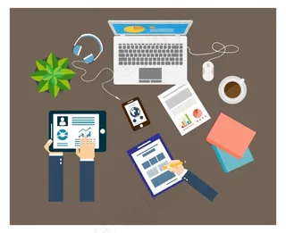 工作用具扁平插画