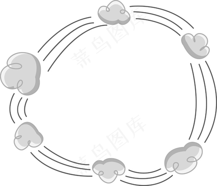 卡通漫画背景-云圆运动