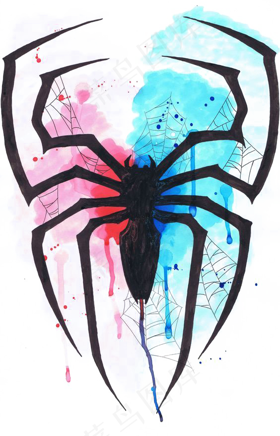 蜘蛛蜘蛛网背景PNG素材