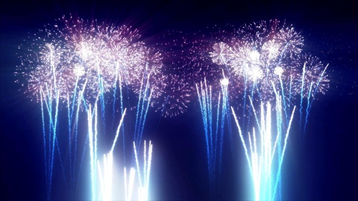 唯美梦幻节日烟花绽放素材