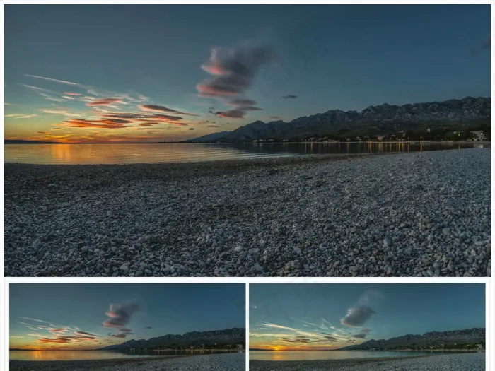 黄昏夕阳沙滩海滩唯美美景