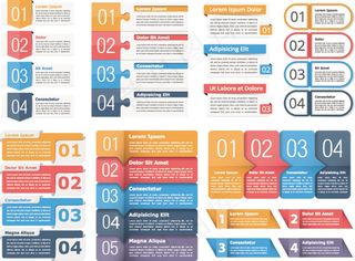 PPT信息图表矢量素材