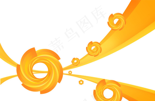 高清PSD分层设计旋转的花