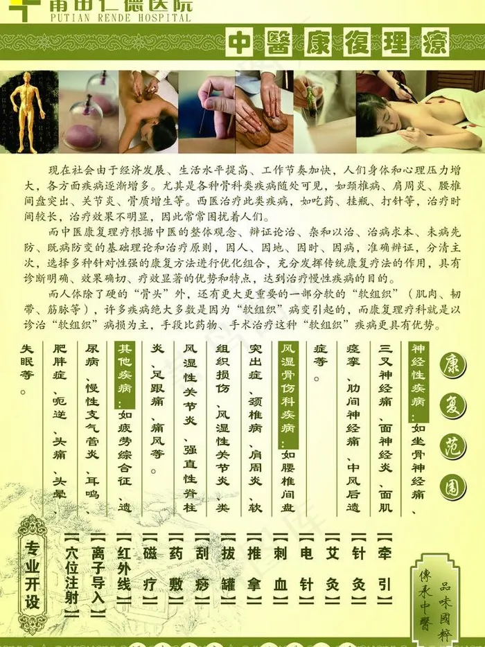 中医康复医疗图片psd模版下载