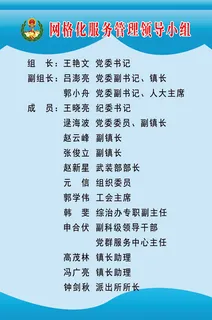 网格化服务管理领导小组