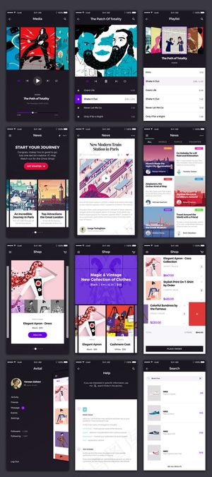 苹果手机UI界面PSD素材