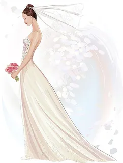 卡通婚纱新娘