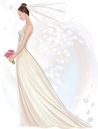 卡通婚纱新娘