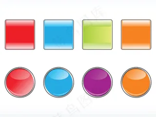 空白贴纸载体闪亮的红色