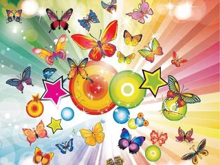 动感梦幻蝴蝶背景图片
