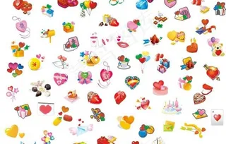 浪漫温馨的情人节爱心矢量素材