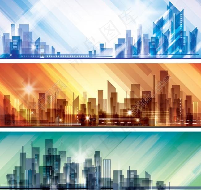 抽象城市剪影图片
